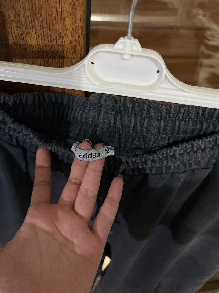 Koyu gri Rahat Kesim Kadın Eşofman Altı - Görsel 3