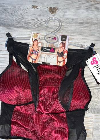 Bordo kadife bralet takım - Görsel 2