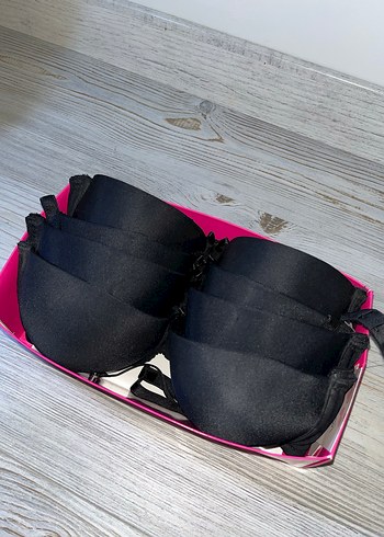 Siyah Mini yarım dolgulu straplez sütyen - Görsel 4