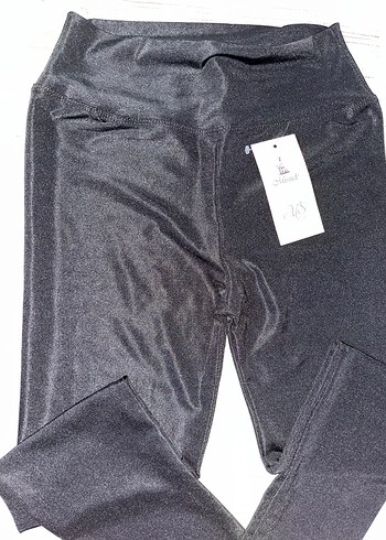 Siyah Midi Kadın Tayt - Görsel 4