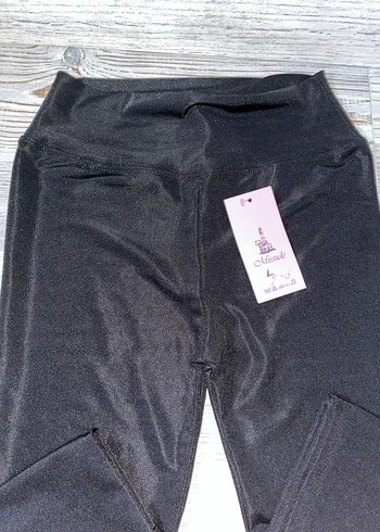 Siyah Midi Kadın Tayt - Görsel 2