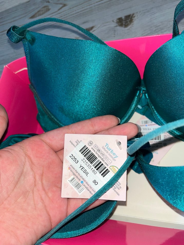 Turkuaz Destekli Sütyen - Görsel 5