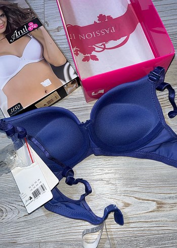 Lacivert dolgulu sütyen - Görsel 4