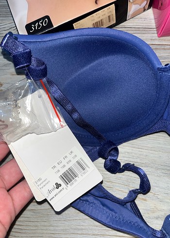 Lacivert dolgulu sütyen - Görsel 5