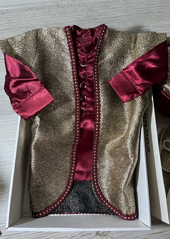 Bordo bebek erkek takımı - Görsel 2