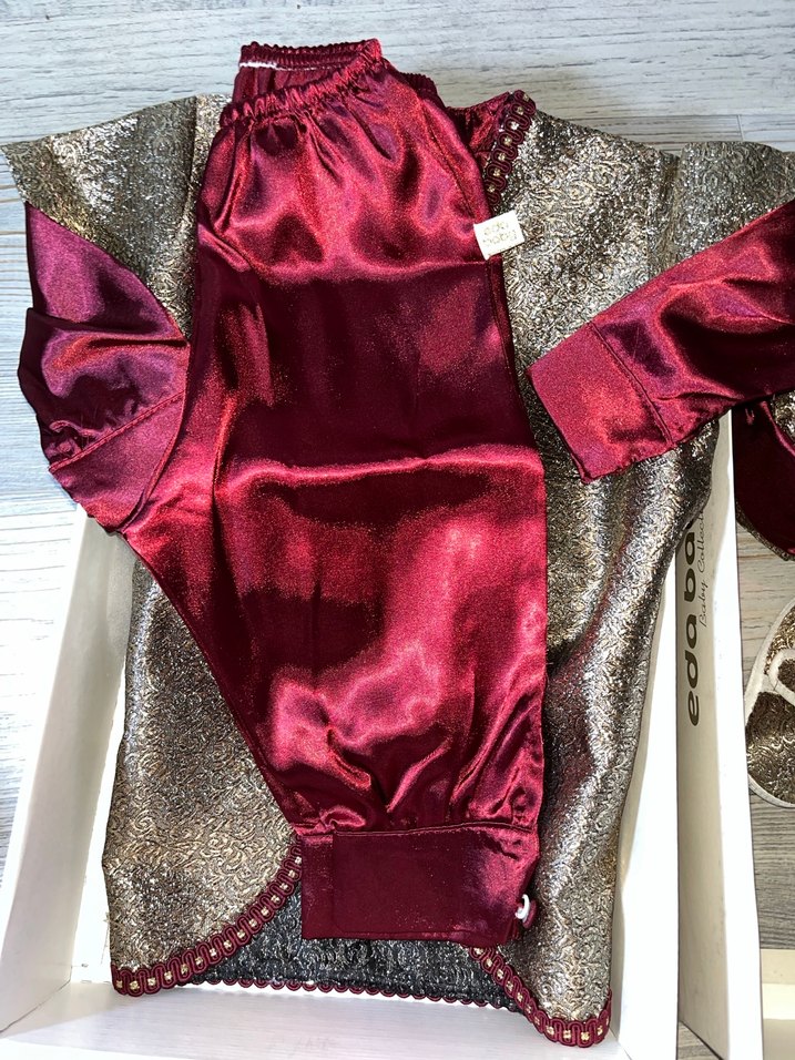 Bordo bebek erkek takımı - Görsel 3