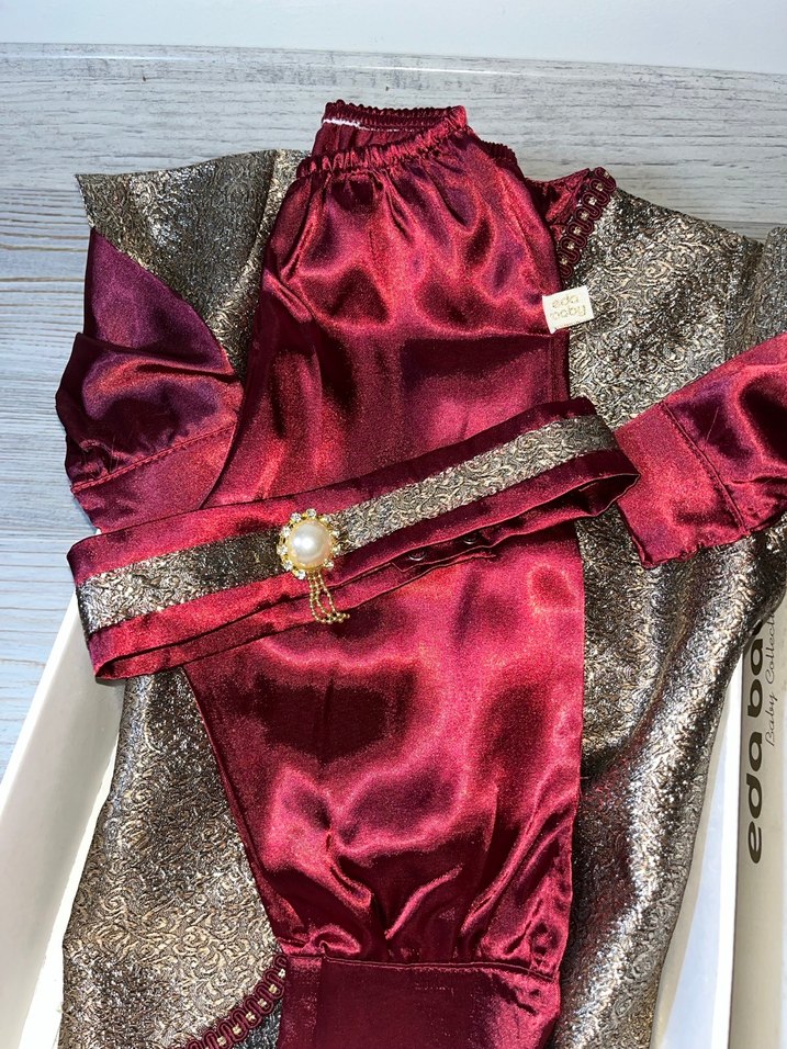 Bordo bebek erkek takımı - Görsel 4