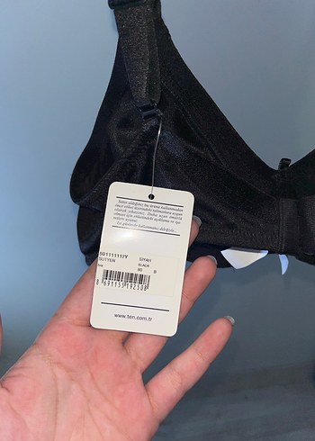 Süngersiz siyah ayarlanabilir askılı sütyen - Görsel 6