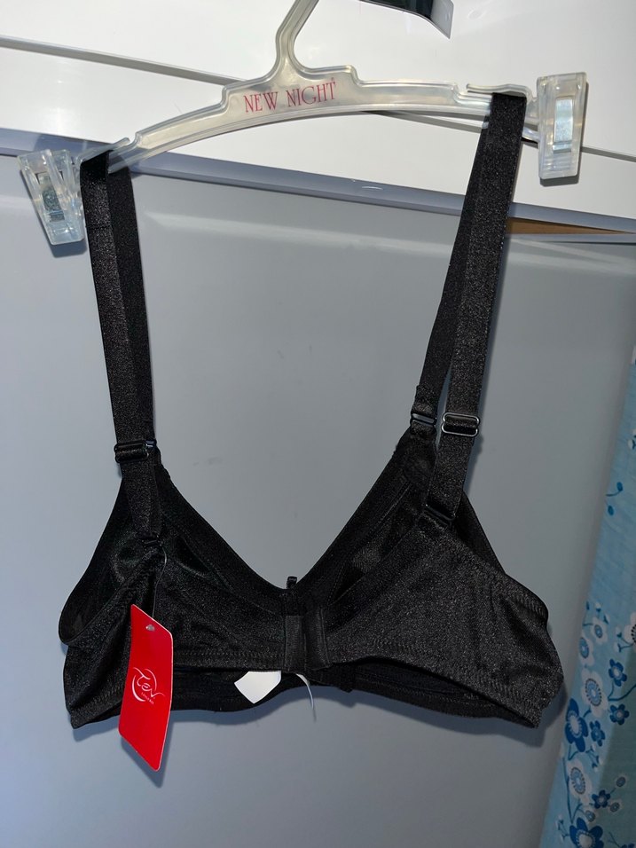 Süngersiz siyah ayarlanabilir askılı sütyen - Görsel 5