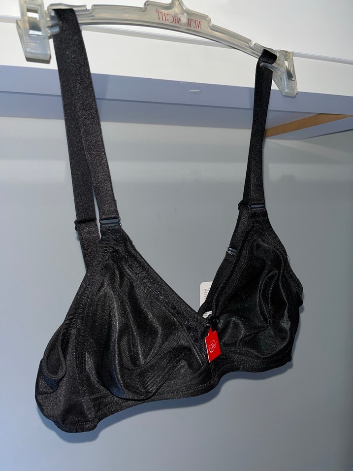 Süngersiz siyah ayarlanabilir askılı sütyen - Görsel 2