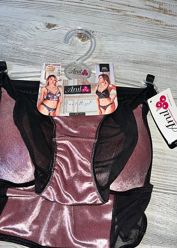 Toz pembe kadife bralet takımı - Görsel 4