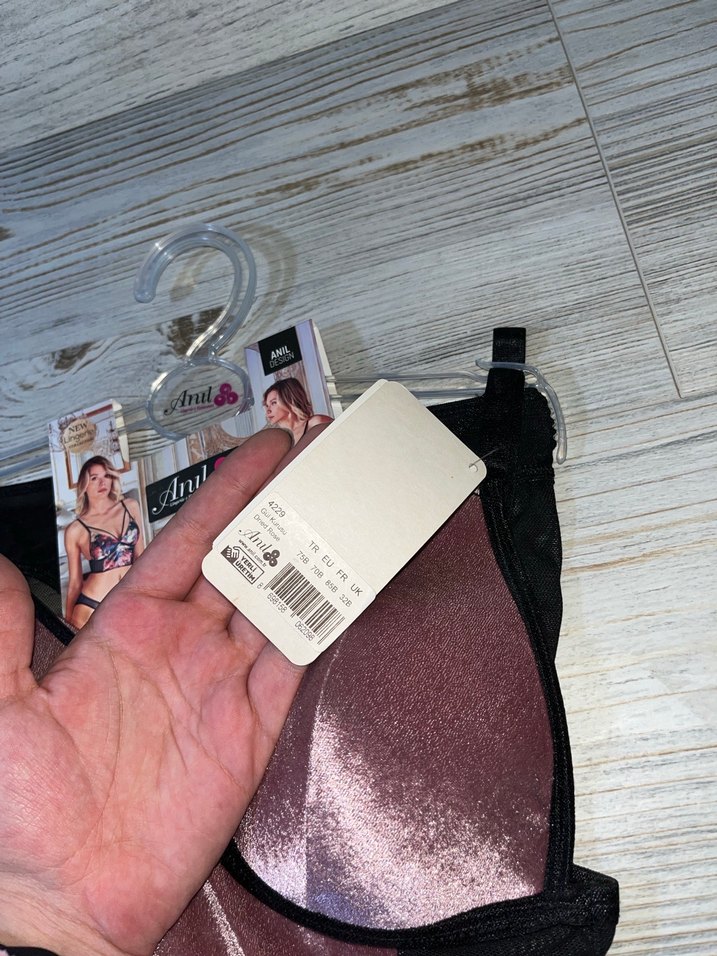 Toz pembe kadife bralet takımı - Görsel 3