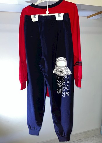 Kırmızı Erkek Çocuk Baskılı Pijama takımı - Görsel 3