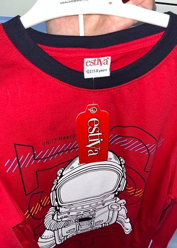 Kırmızı Erkek Çocuk Baskılı Pijama takımı - Görsel 6