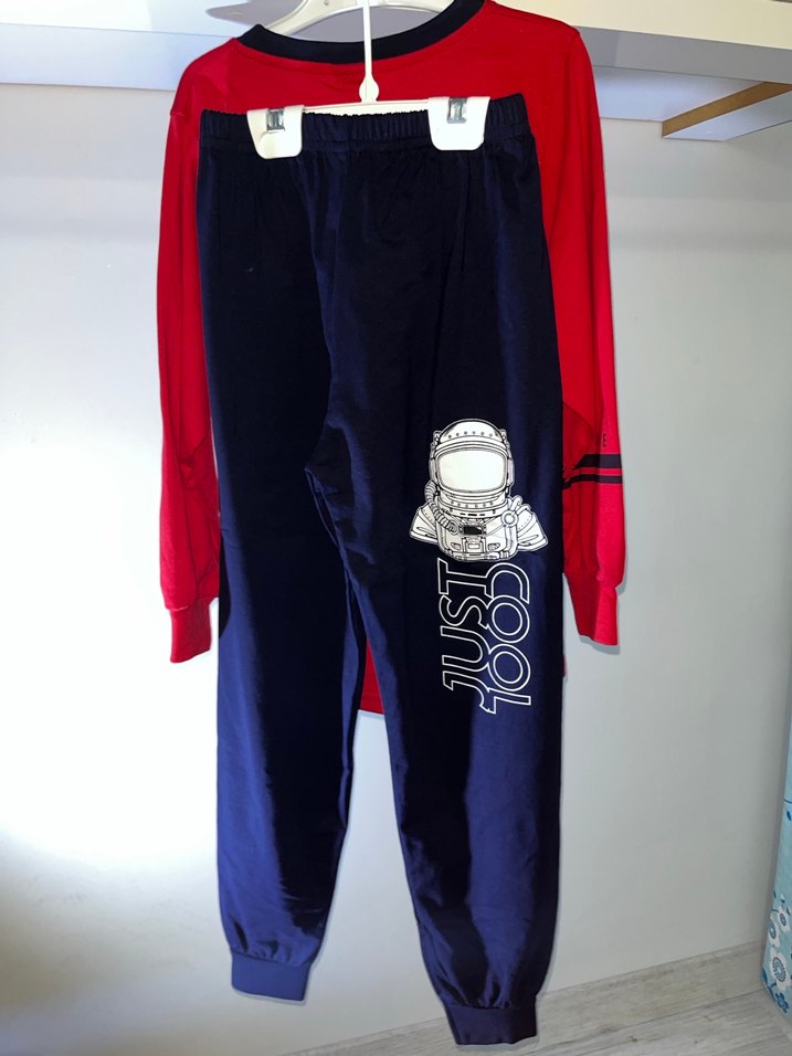 Kırmızı Erkek Çocuk Baskılı Pijama takımı - Görsel 3