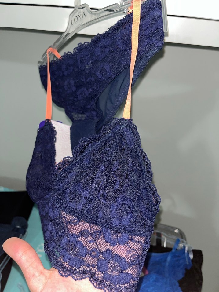 Lacivert Dantel Midi Sütyen Takımı - Görsel 5