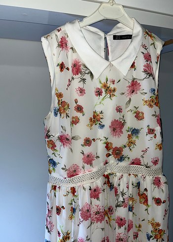 Çiçek Desenli Kolsuz Midi Elbise kız çocuğu için - Görsel 2