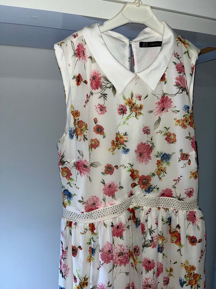 Çiçek Desenli Kolsuz Midi Elbise kız çocuğu için - Görsel 2