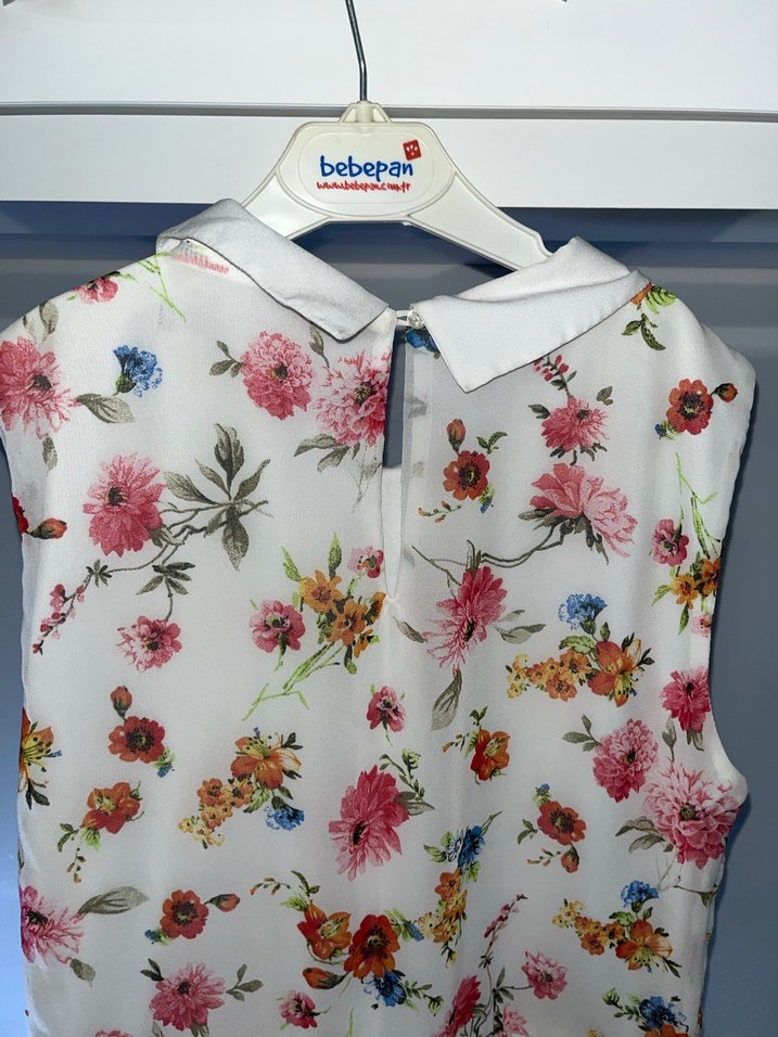 Çiçek Desenli Kolsuz Midi Elbise kız çocuğu için - Görsel 5