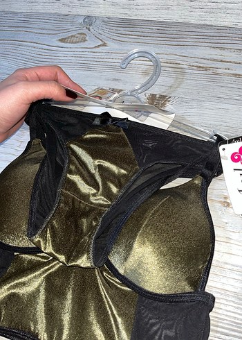 Kadife yeşil bralet takımı - Görsel 3