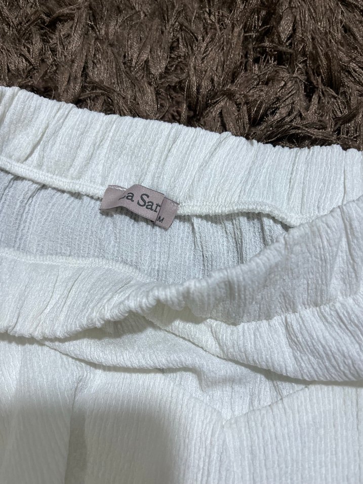 Kadın Beyaz Fırfırlı Mini Etek - Görsel 2