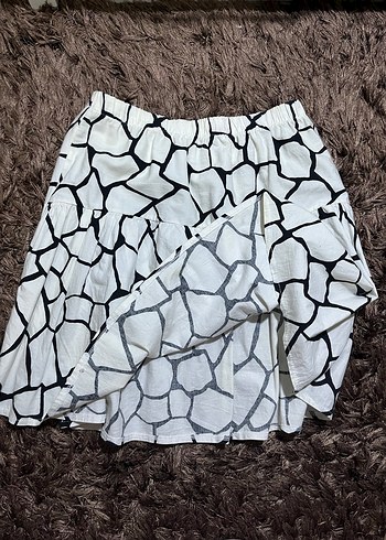 Bohem Zebra Desenli Mini Etek - Görsel 2