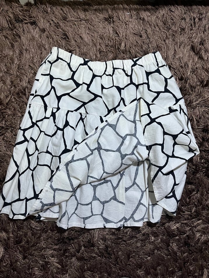 Bohem Zebra Desenli Mini Etek - Görsel 2