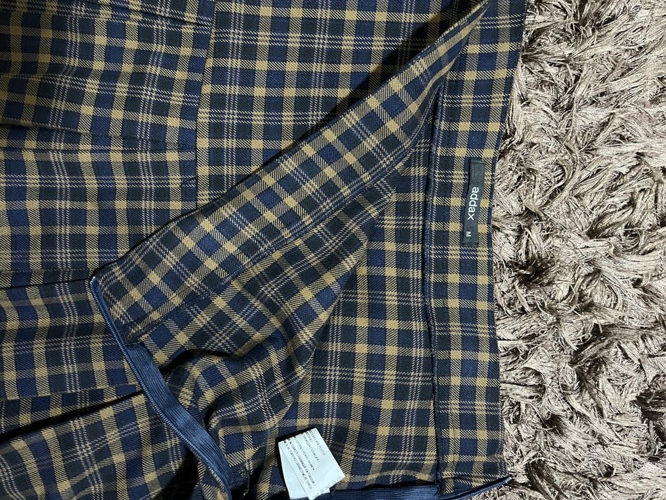 Kadın  Ekose Pileli Mini Etek - Görsel 4