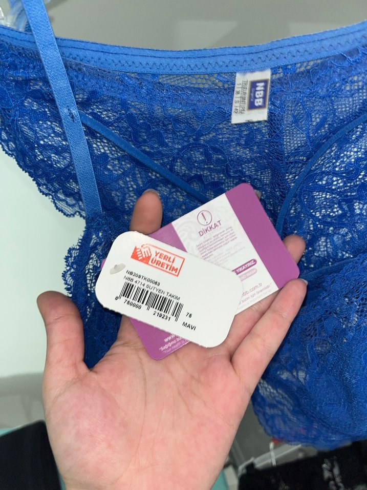 Mavi Dantelli sütyen takımı - Görsel 3