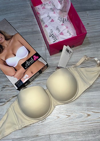 Krem straplez dolgulu sütyen - Görsel 3