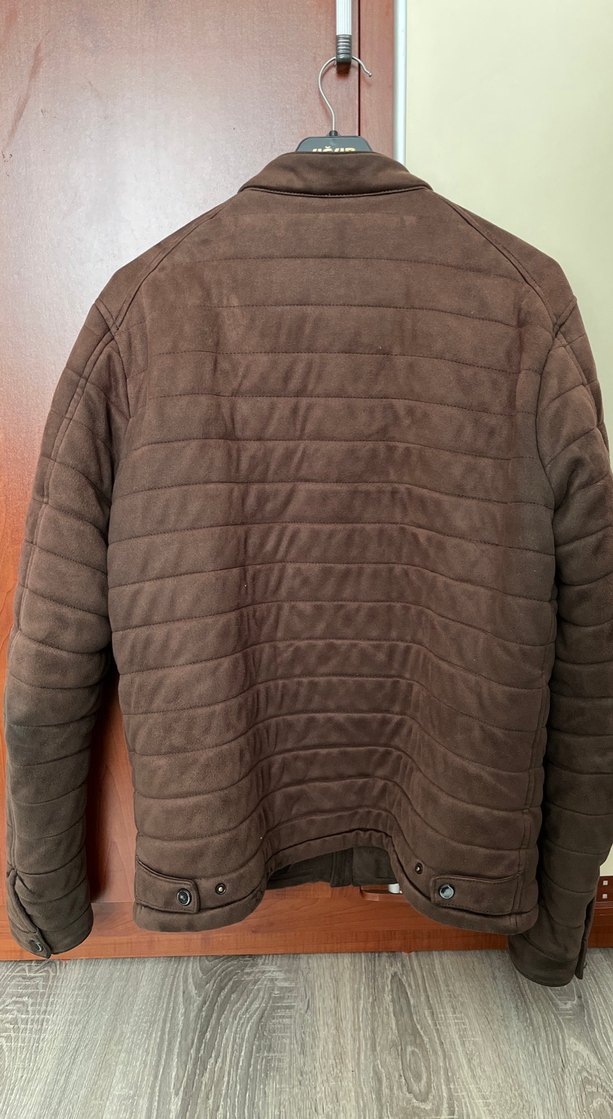 Erkek Kahverengi Süet Biker Ceket - Görsel 2