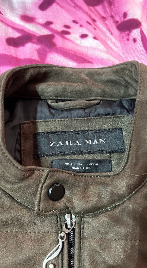 Erkek Kahverengi Süet Biker Ceket - Görsel 3