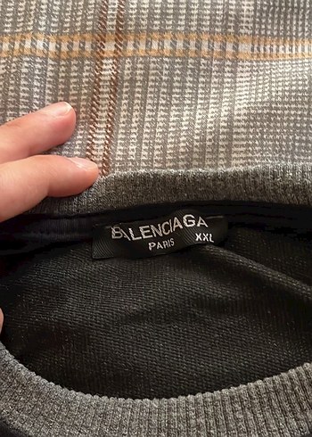 Gri Balenciaga Baskılı Erkek Sweatshirt - Görsel 4
