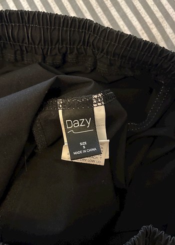 Siyah Rahat Kesim Kadın Kargo Pantolon - Görsel 7