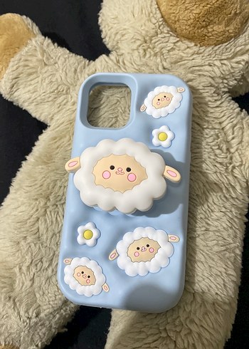 Mavi Pofuduk Koyunlu Bohem Telefon Kılıfı iphone12 - Görsel 4