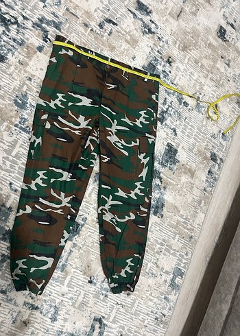 Kadın Kamuflaj Lastikli Rahat AskeriPantolon - Görsel 2