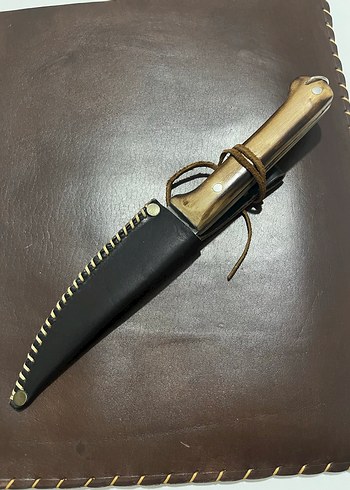 Bej Saplı Elde Dövülme Keskin Bıçak - Görsel 2