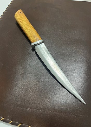 Parlak Bej Saplı Elde Dövülme Bıçak - Görsel 3