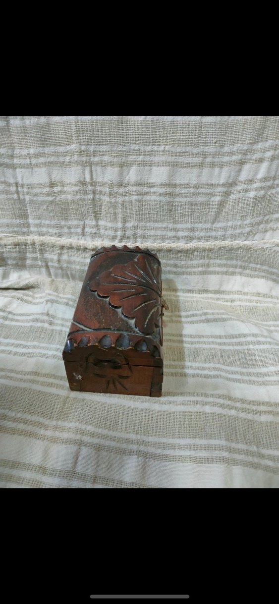 Vintage Ahşap Kadın Clutch Takı Kutusu - Görsel 2