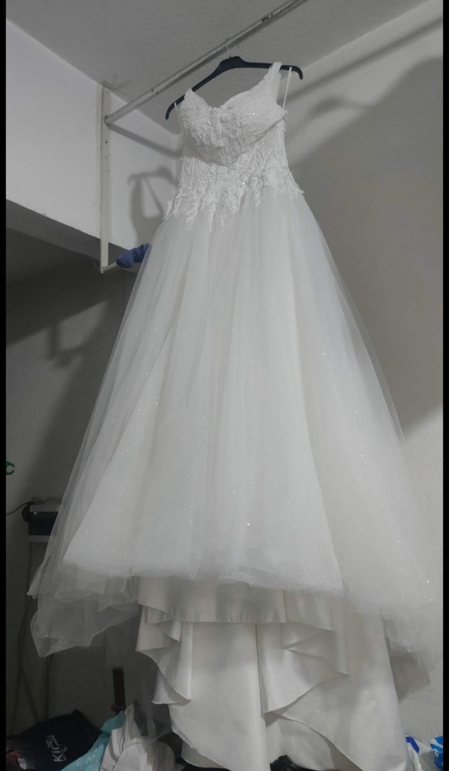 Helen Tarzı Beyaz A-Line Gelinlik - Görsel 2