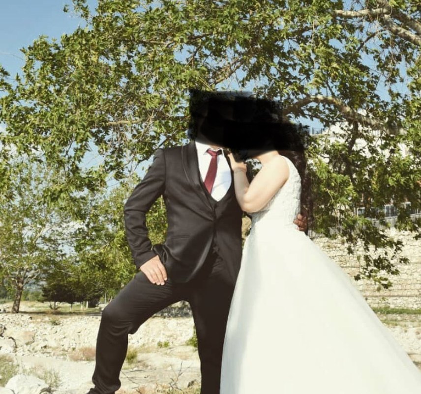 Helen Tarzı Beyaz A-Line Gelinlik - Görsel 3