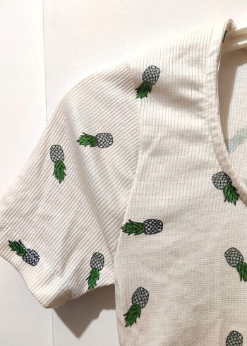 Kadın Beyaz Baskılı Kısa Kollu Tişört - Görsel 5