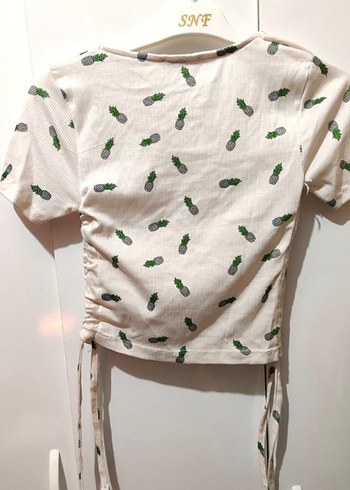 Kadın Beyaz Baskılı Kısa Kollu Tişört - Görsel 6