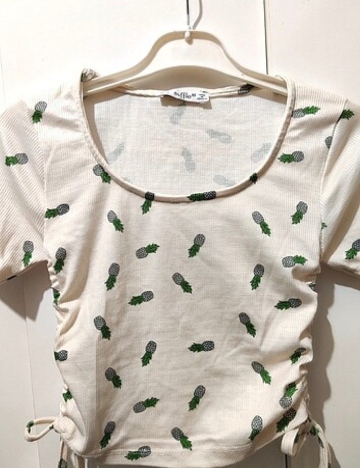 Kadın Beyaz Baskılı Kısa Kollu Tişört - Görsel 2