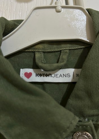 Düğmeli Yeşil Kadın Kot Ceket - Görsel 4