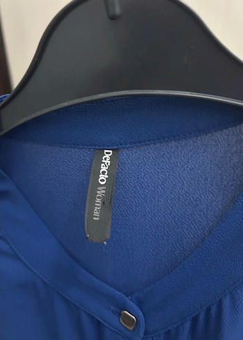 Defacto Düğmeli Uzun Mavi Tunik - Görsel 3