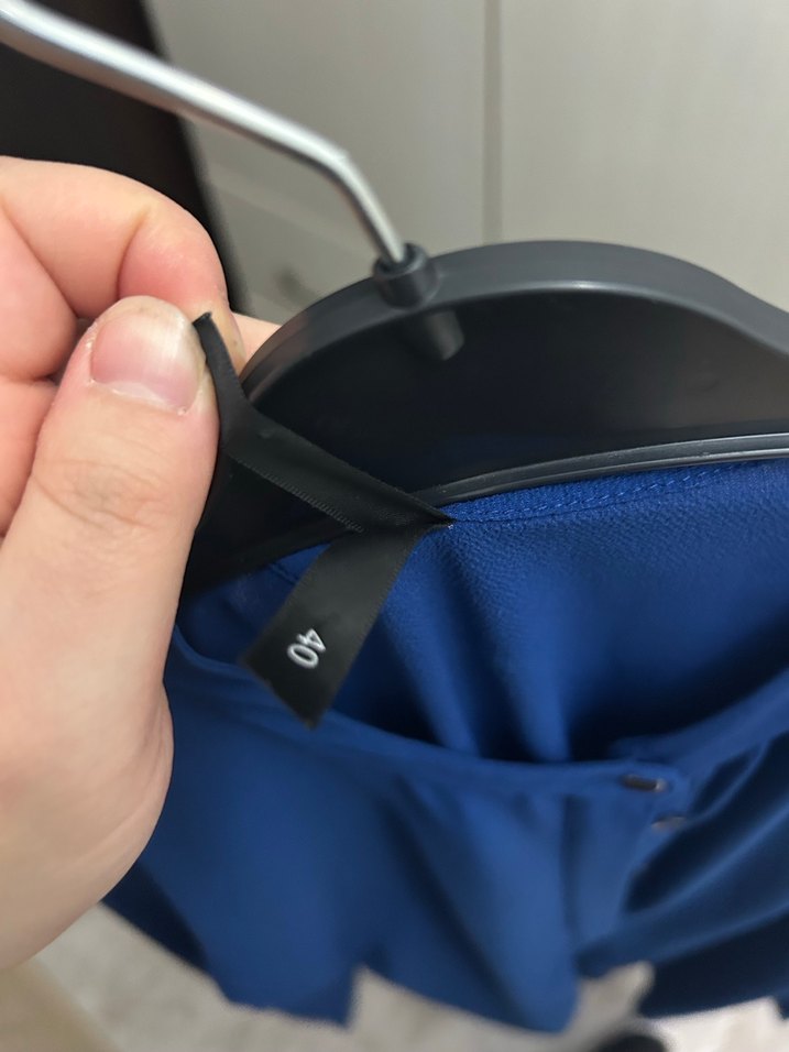 Defacto Düğmeli Uzun Mavi  Tunik - Görsel 4