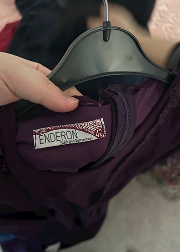 Mor şifon abiye - Görsel 4