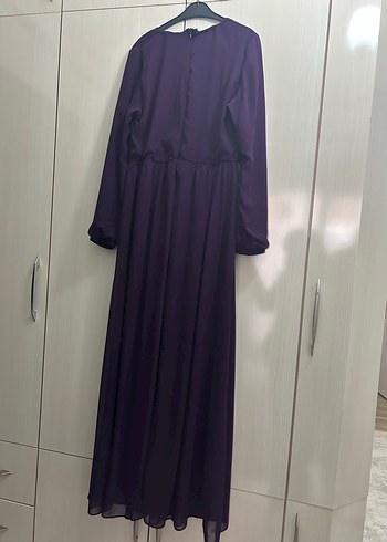 Mor şifon abiye - Görsel 3