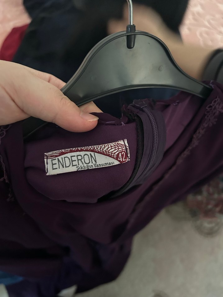 Mor şifon abiye - Görsel 4